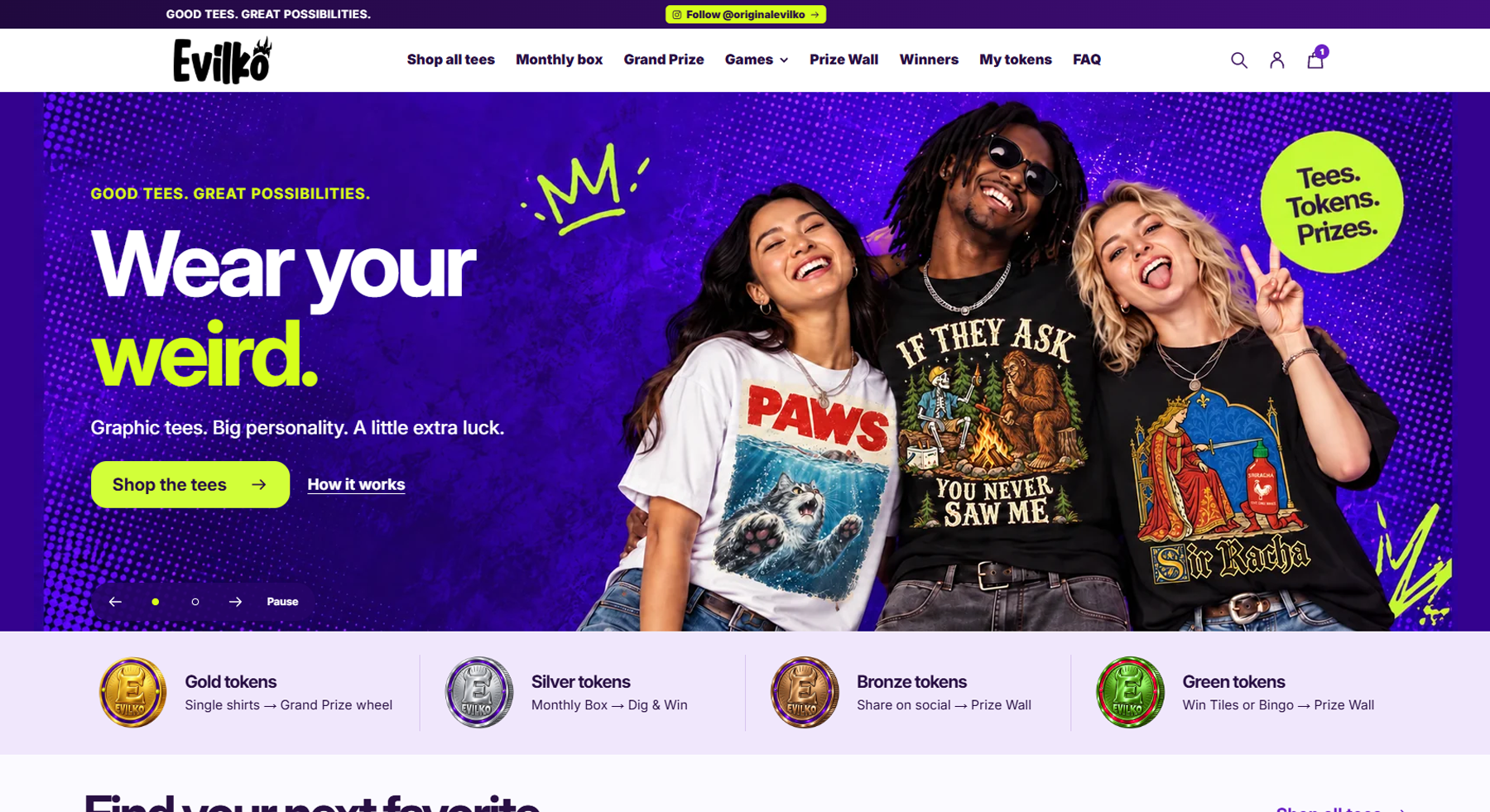 Evilko · storefront design and product discovery